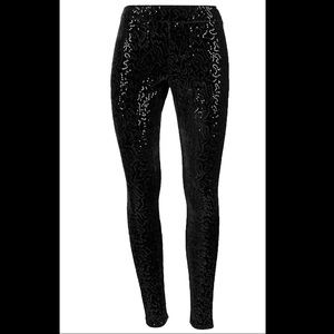 Black Sequin Leggings